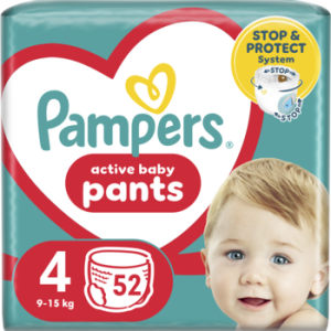 PAMPERS Pants pieluchomajtki rozm4 9 15 kg 52 szt