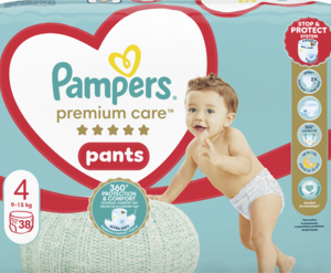 PAMPERS Premium Care pieluchomajtki 4 9 15 kg 38 szt